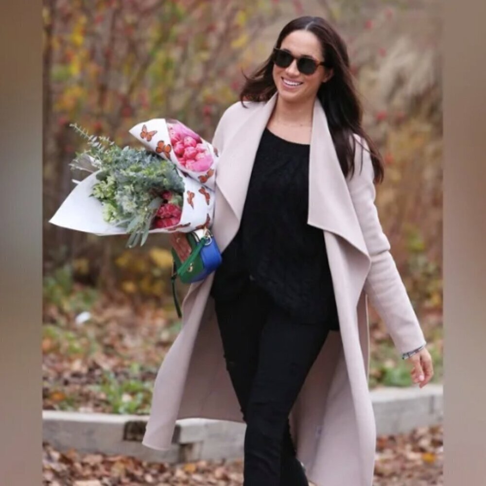 Line the Label Mara 'Meghan Markle' Coat in Blush S